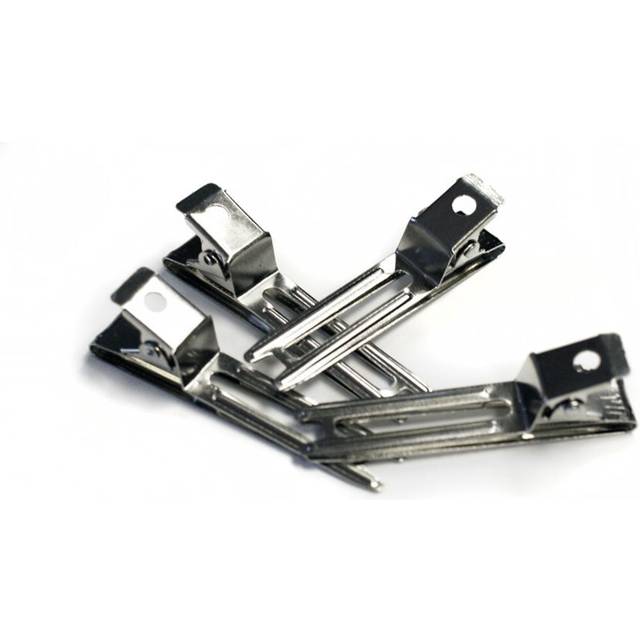 Hair Tools Double Prong Curl Clips x 72 - Silver