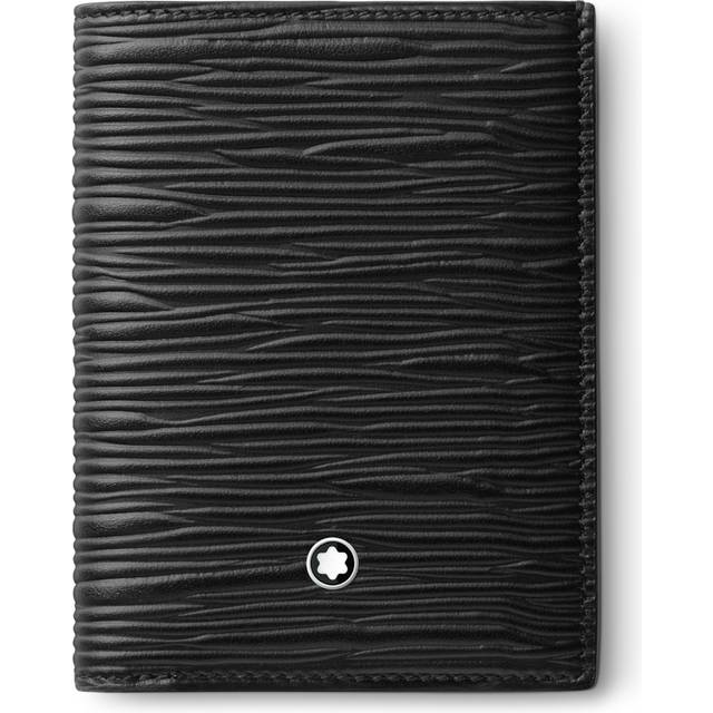 Montblanc Meisterstuck 4810 Mini Leather 4CC Wallet - Black (Size 3.1  x 0.3  x 4.1)