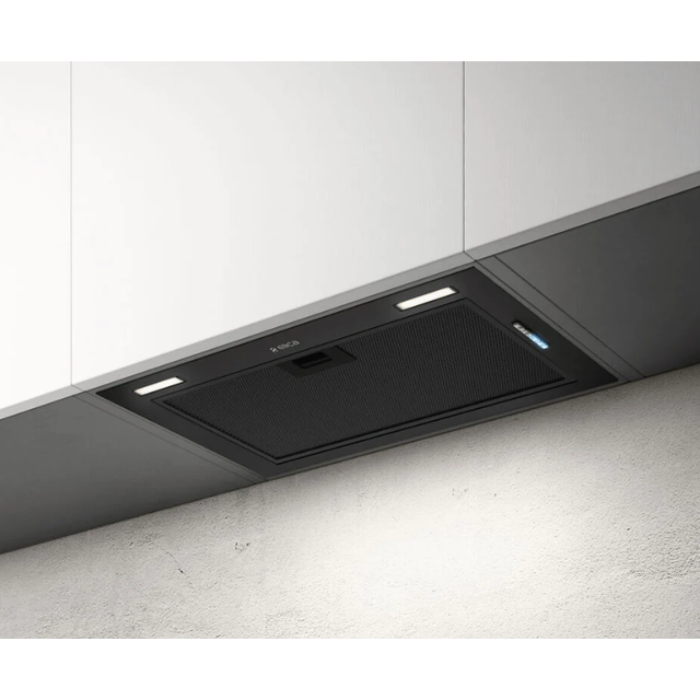 Elica FOLD-BLK-60 51 cm Canopy Cooker Hood - Black - For Ducted/Recirculating Ventilation