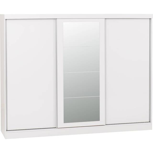 Nevada 3 Door Sliding Wardrobe in White Gloss