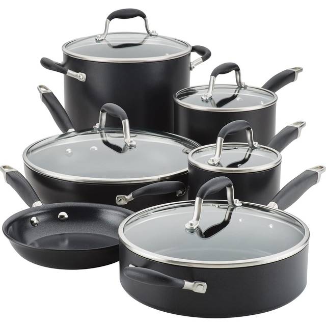Advanced Home 11-Piece Cookware Set - Onyx