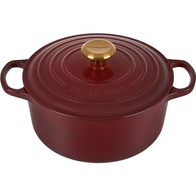 Le Creuset Signature Garnet Cast Iron 24cm Round Casserole