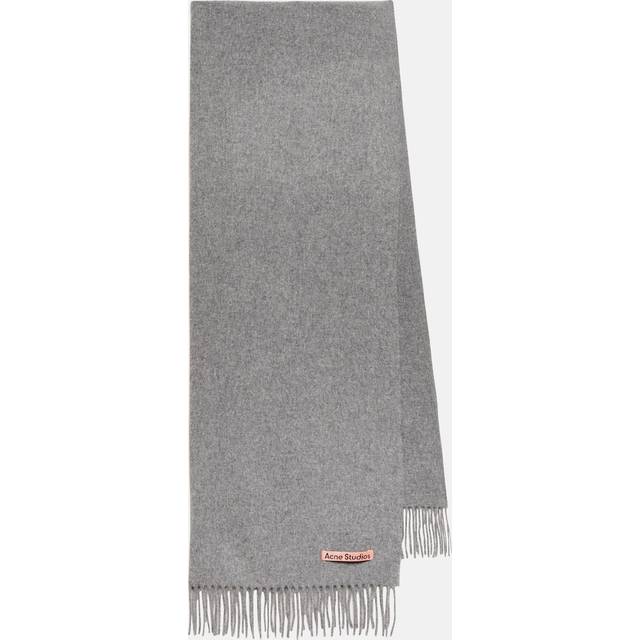Acne Studios Womens Grey Melange Canada Oversized Wool Scarf 70x200cm - GREY MELANGE