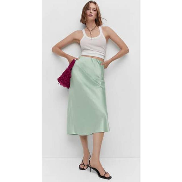 Mango Mia Skirt Grey - Mango - Size: 4XL