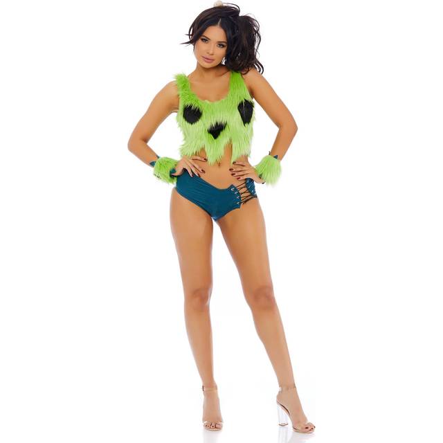 Bedrock Baby Costume for Women | Sexy Women's Costumes - Green&#47;Black&#47;Blue (S/M)