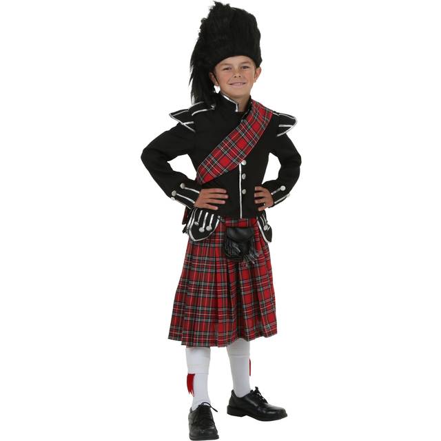 Scottish Childrens Costume - Black&#47;Red (S)