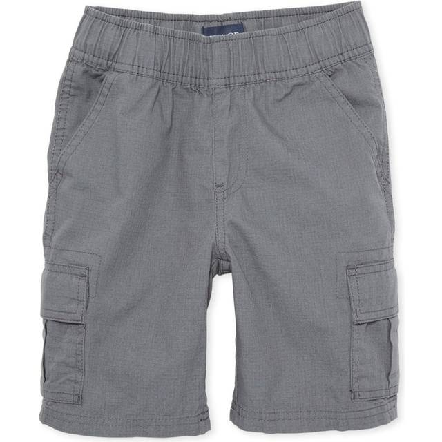 The Children's Place Boys' Uniform Pull On Cargo Shorts  Storm  7 slim