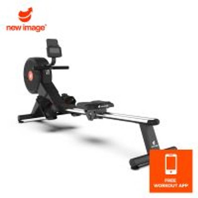 NEW IMAGE FITT Row Smart Bluetooth Rowing Machine - Black, Black