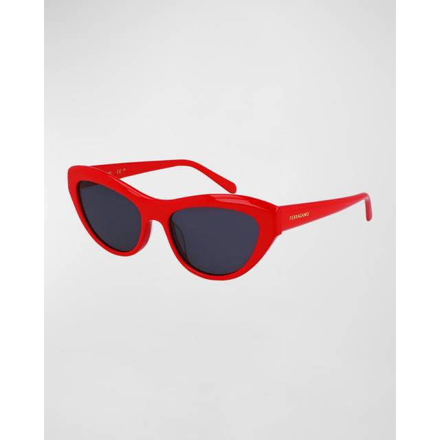 Salvatore Ferragamo Grey Cat Eye Ladies Sunglasses SF1103S 600 55 - Red (OS)