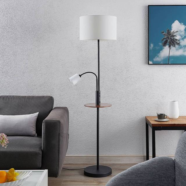 Lindby - Aovan Floor Lamp USB Black