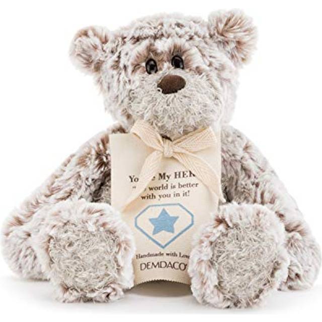 DEMDACO Hero Mini Giving Bear Soft Brown 8.5 inch Plush Polyester Fabric Stuffed Animal