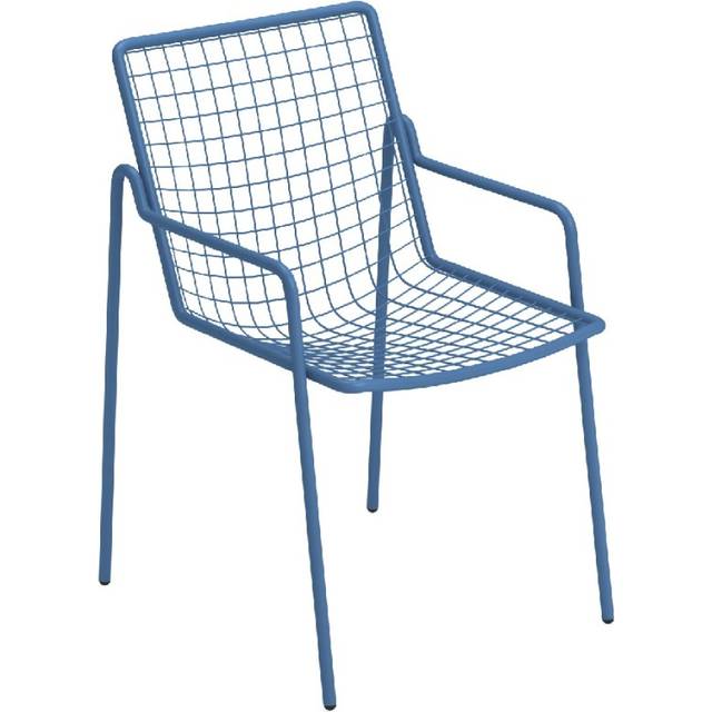 Emu - Fauteuil empilable Rio R50 - Bleu - Acier - Designer Anton Cristell