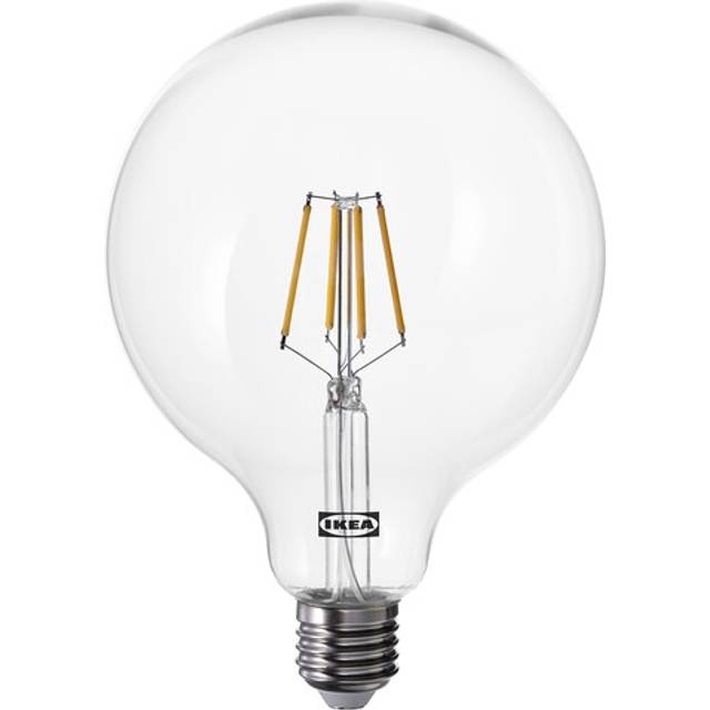 LUNNOM LED ljuskälla E27 470 lumen, dimbar/globformad klarglas, 125 mm