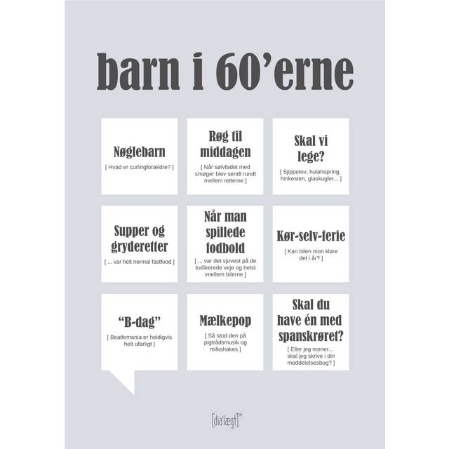 Dialægt Barn i 60’erne 15x21cm