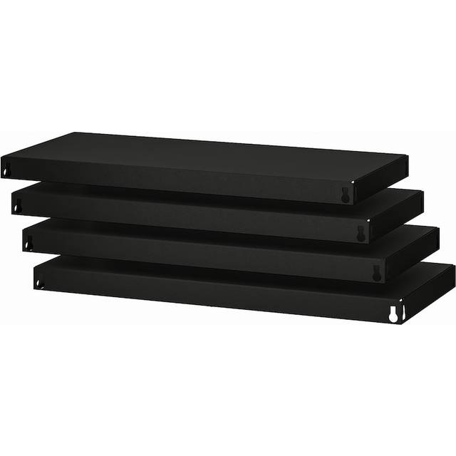 BROR hyllplan, svart, 84x39 cm