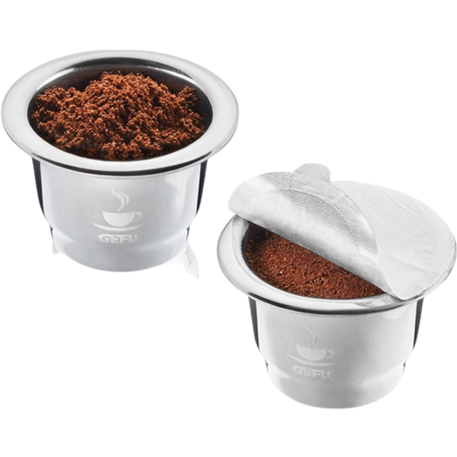GEFU Kaffekapsel 2 Stk. |Silver |One Size