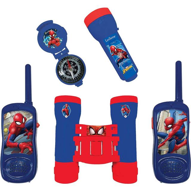 Outdoor adventure kit with walkie-talkies, binoculars, and compass Lexibook SpiderMan - Bleu - One size