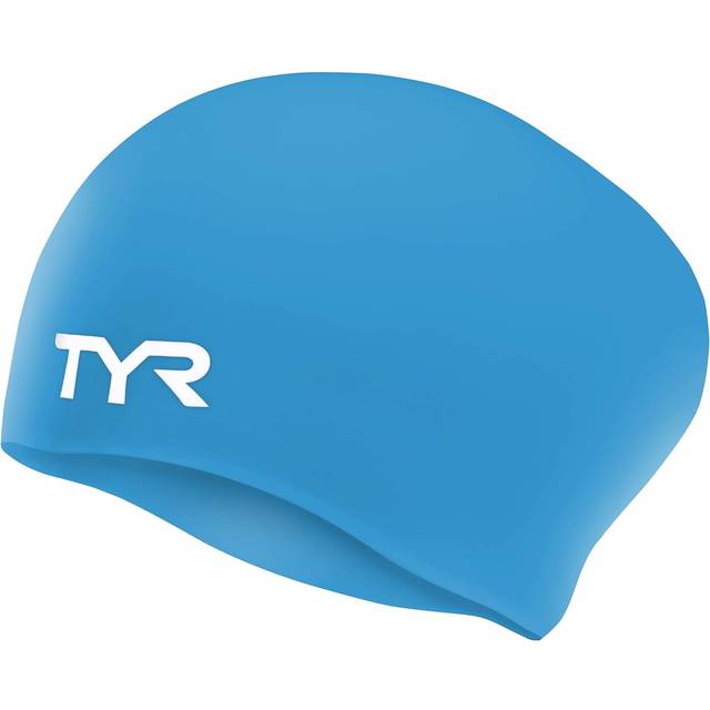 Long Hair Wrinkle-Free Silicone Swim Cap - Purple - One Size
