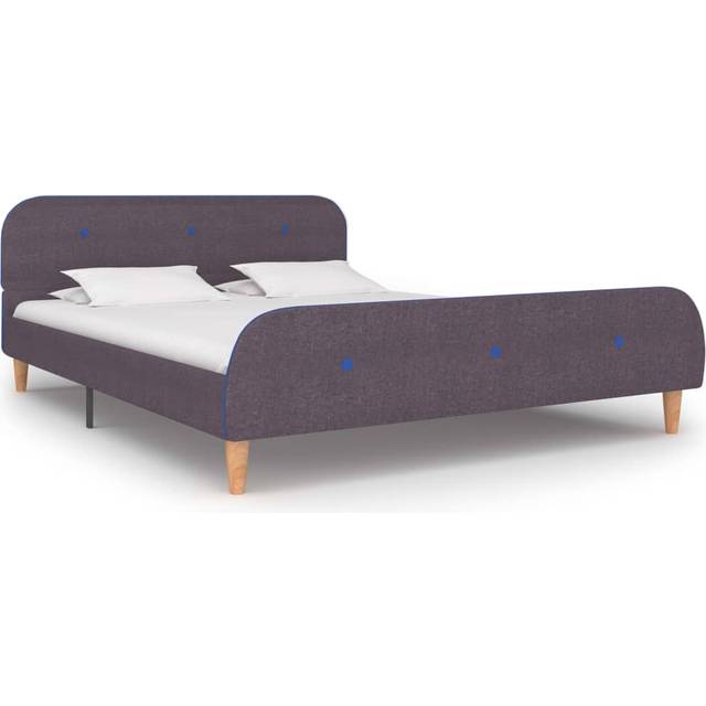 vidaXL Bed Frame without Mattress Taupe Fabric 135x190 cm Double