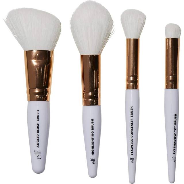 e. l.f. Cosmetics Rose Gold Travel Brush Kit - Vegan and Cruelty-Free Makeup