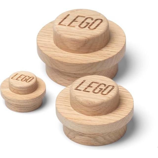 LEGO® Wall Hook 3-pack, Dark Stained Oak