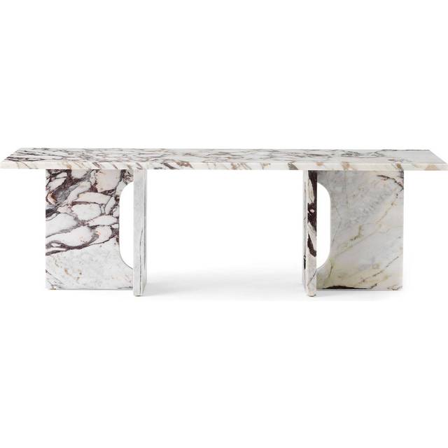 Audo - Androgyne Coffee Table Frame Marble 120x45cm - rose/Calacatta Viola/LxBxH 120x45x37.8cm (37.8 x 120.0 x 45.0cm)
