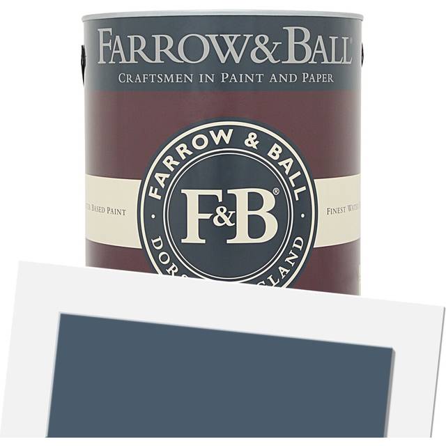 Farrow and Ball Estate Eggshell, Stiffkey Blue No. 281 5L, Estate Eggshell Paint, Door Paint, Furniture Paint, Joinery and Fixtu