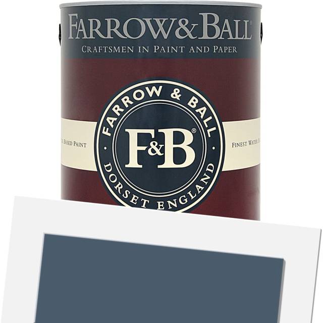 Farrow and Ball Modern Eggshell, Stiffkey Blue No. 281 5L, Modern Eggshell Paint, Floor Paint, Furniture Paint, Joinery and Fixt