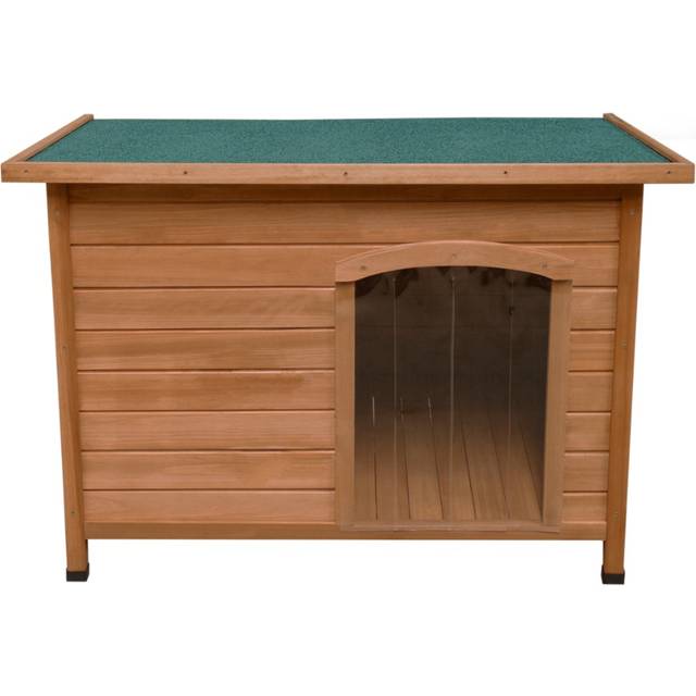 MonsterShop Medium Wooden Dog Kennel - Brown - 70 x 103 x 66cm