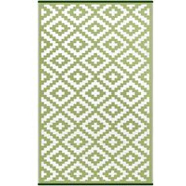 Leaf Green and White Waterproof and Reversible Green Decore Nirvana Outdoor Rug - Leaf Green / White / 120 cm x 180 cm