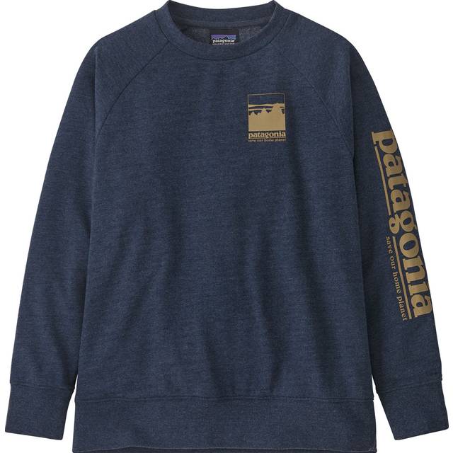Patagonia Kids LW Crew Sweatshirt (Blå (ALPINE ICON: NEW NAVY) Large)
