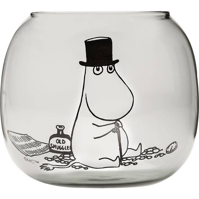Muurla Moomin pappa tea light holder 9.5 cm grey