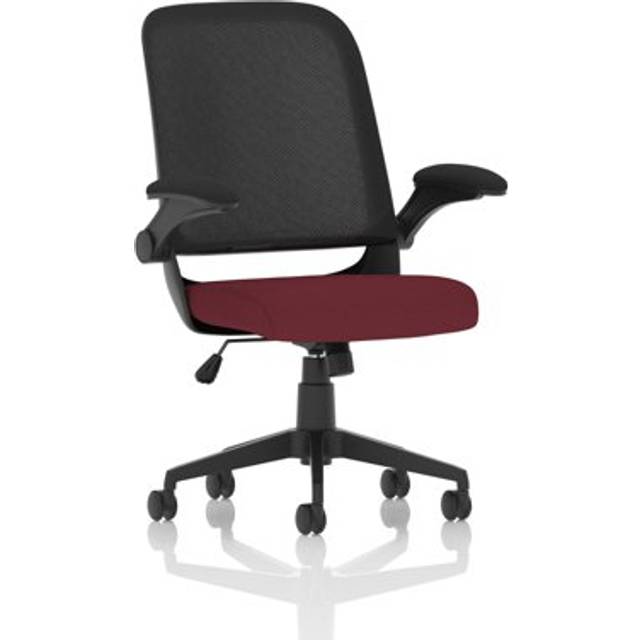 Crew Task Operator Fabric Seat Ginseng Chilli Mesh Chair Folding Arms