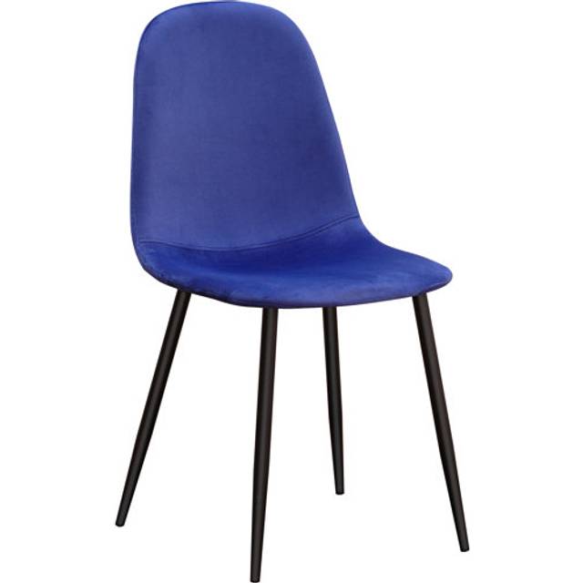 Minster Stylish Living MSL Blue Fabric Chair Black Metal Legs, Blue