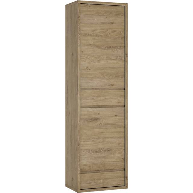 Shetland Oak Effect 2 Door 2 Drawer Narrow Cabinet