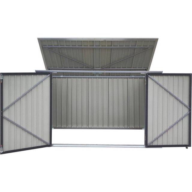 Extra Large Metal Garden Storage Shed - Green - One Size