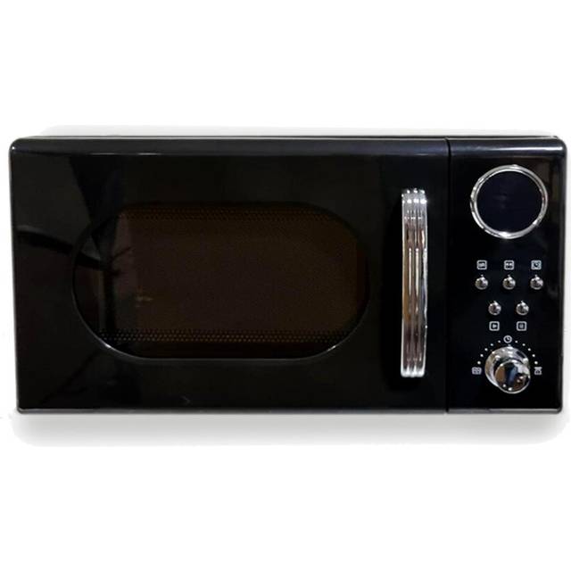 20L Retro Freestanding Microwave In Black 700W SIA FRM20BL