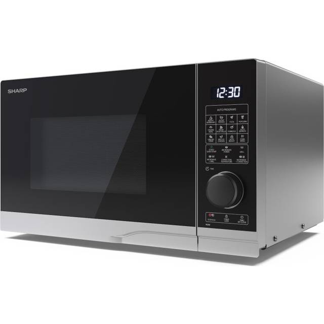 Sharp YC-PC284AU-S 28 Litre 900W Microwave Combi Oven with 1050W Grill & 2200W Convection Cooker Easy Clean - Silver/Black - White
