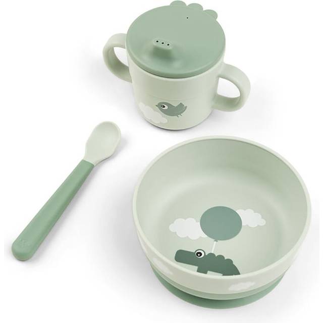 Done by deer Happy Clouds foodie first meal servisset 3 delar Powder - Beige
