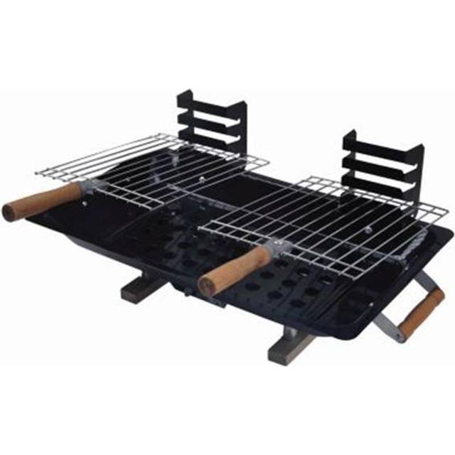Samuel Alexander Black Outdoor Portable Steel Hibachi BBQ Camping Grill