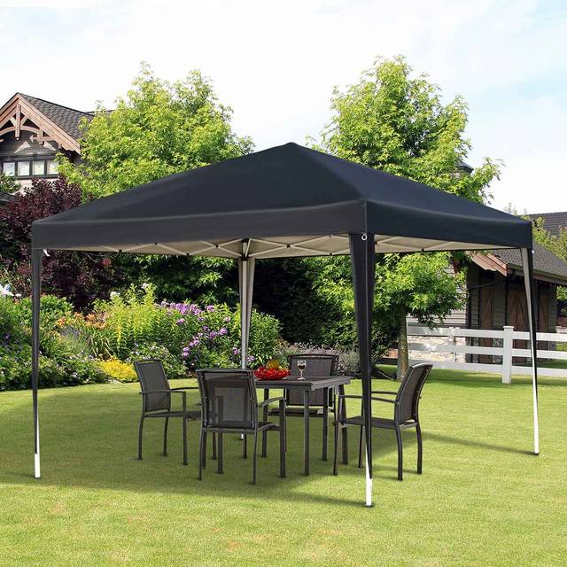 Outsunny Pop Up Gazebo 3m x 3m - Black | TJ Hughes