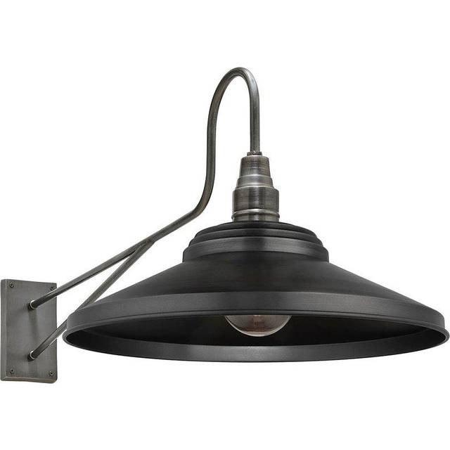Long Arm Giant Step Wall Light – 18 Inch – Pewter
