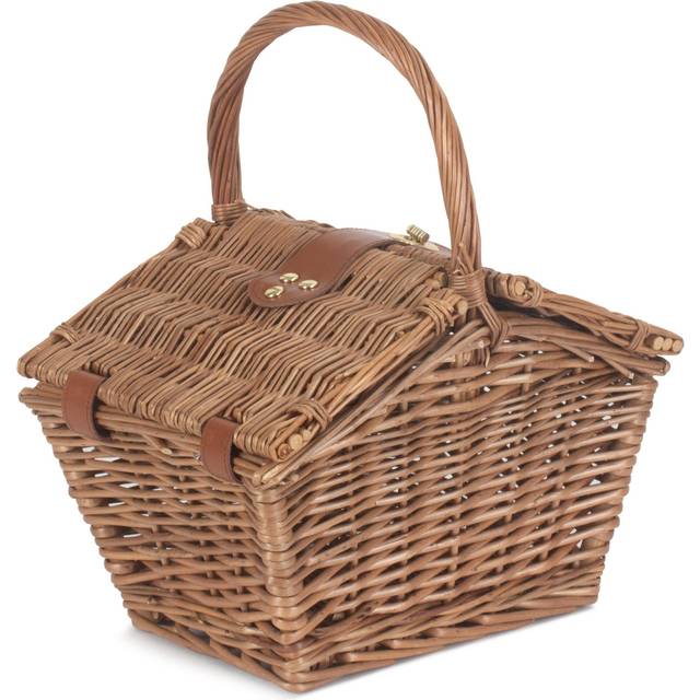 Wicker Small Elegant Picnic Basket - Brown - One Size