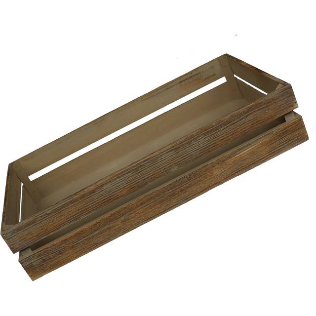 Oak Effect Wooden Packing Crate - Medium