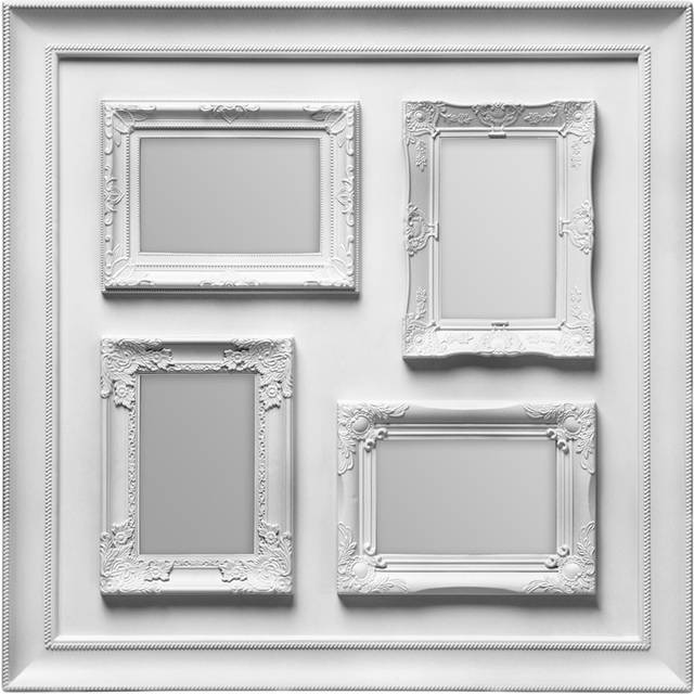Premier Housewares 2300835 Vintage Design 4-Photo Silver Photo Frame - A6