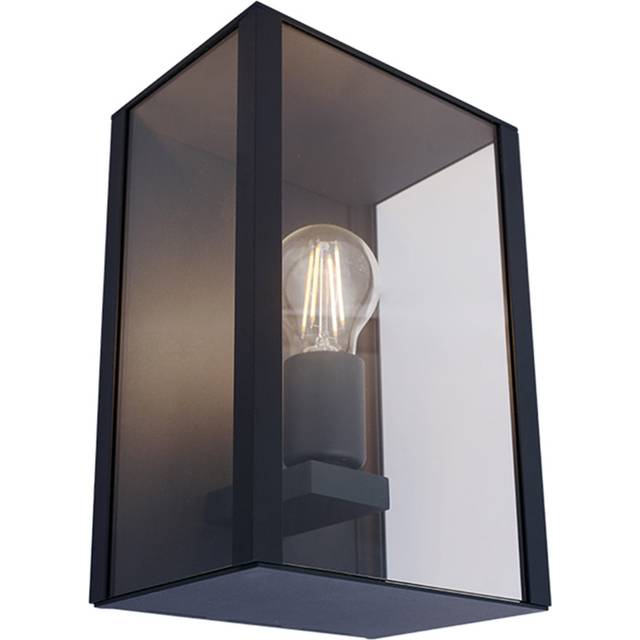 4Lite Modern E27 Exterior Wall Light, Black