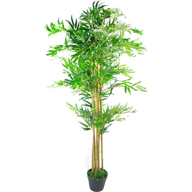 150cm (5ft) Natural Look Artificial Bamboo Plants Trees - XL - Green (150cm H X 60cm W X 60cm D)