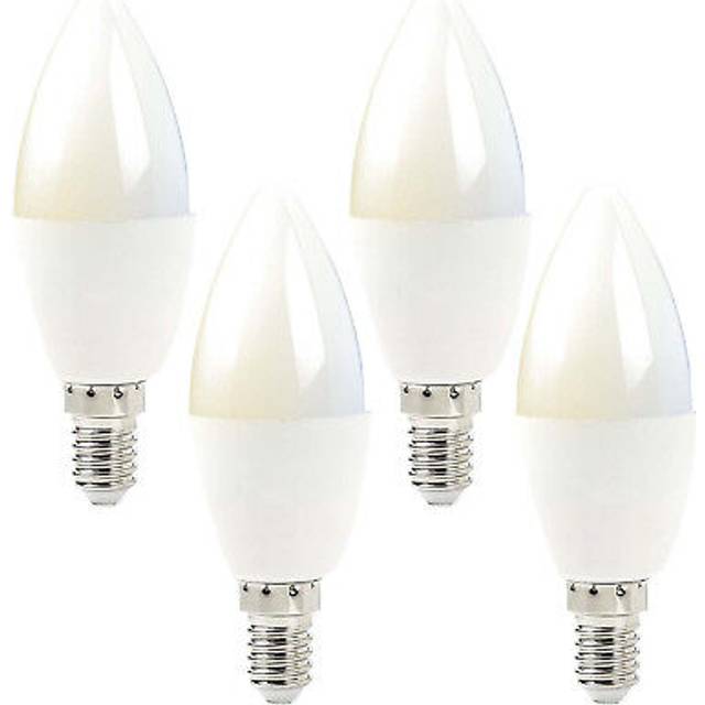 4x WiFi Colour Change LED Light Bulb 4.5W E14 Warm Cool White Mini Dimmable Lamp