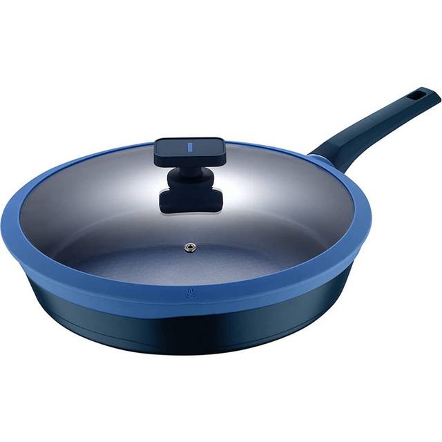 MasterPro Frying Pan With Glass Lid Colour Aluminium Non-Stick 32cm - Blue