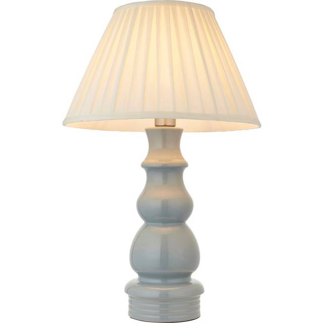 Endon 103379 Provence And Carla 1 Light Table Lamp Blue Grey Glaze Sat